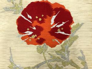 アンティーク　絽　薊模様織出し名古屋帯